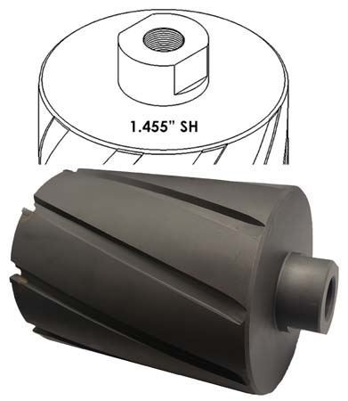 2-5/8 inch carbide tipped annular cutter with 1.455 inch weldon shank