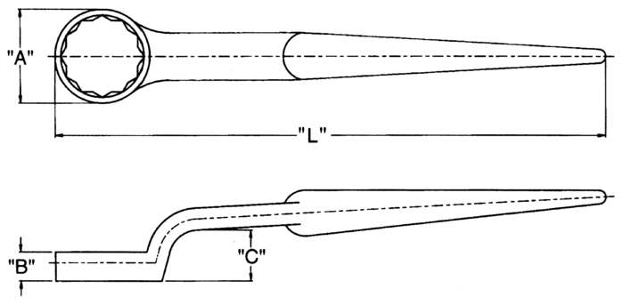 2-3/4 Inch Box End Spud Wrench