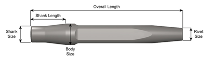 Back Out Punch 1" x 9-1/2" with .890" Jumbo Shank