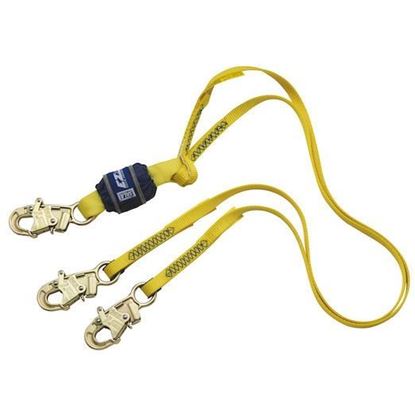 Picture of Shock Absorbing Lanyard | 6' Double Leg Nylon | Standard Hook