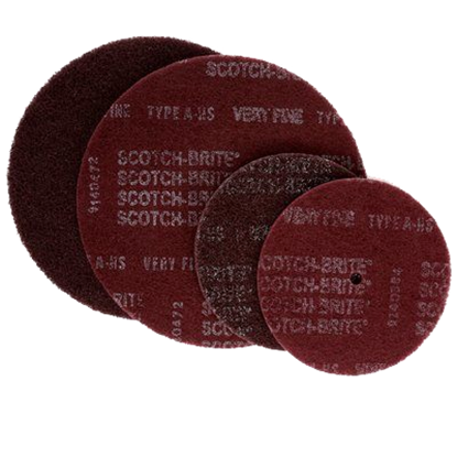 Picture of Scotch-Brite™ High Strength Discs - 6 x 1/2 - Very Fine - Maroon (00665)