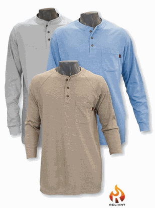 Picture of Riverside FR | Reliant Interlocking Henley Shirts