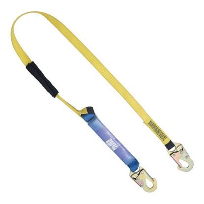 Shock Absorbing Lanyard 6 ft. / Small Hooks / Single Leg