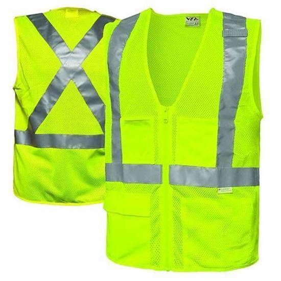 Hi-Visibility Breakaway Vest - X-Back (Lime Green)