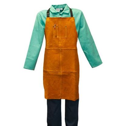 Gold Band Leather Bib / Apron 24" X 36" - GB236B