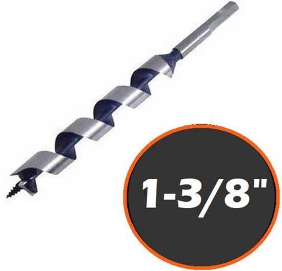 1-3/8" Diameter x 7-7/8" Long HSS Wood Auger Bit